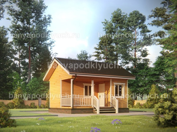 Баня из бруса 6 на 4,5 м